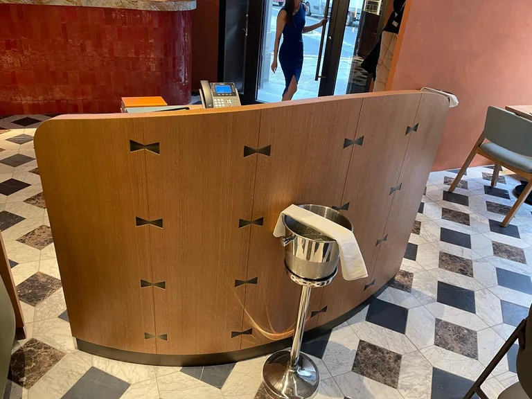 Custom commercial furniture project for Restaurant Curved Bar Counter Custom Furniture by RPGroup