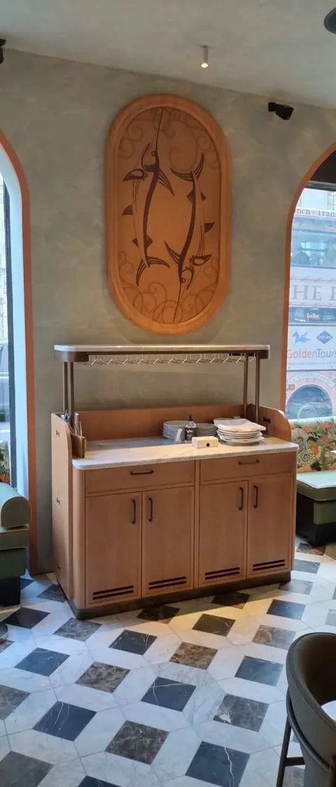 Custom commercial furniture project for Restaurant Custom Sideboard Cabinet Furniture by RPGroup